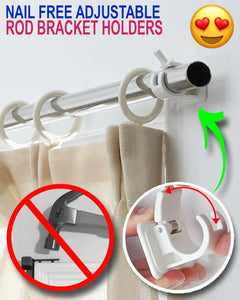 No Drill Curtain Rod Brackets