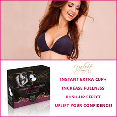 Uplift Secret Silicone Bra Inserts - Clear Gel Push Up Breast Pads - Bra Padding Bust Enhancer Medium