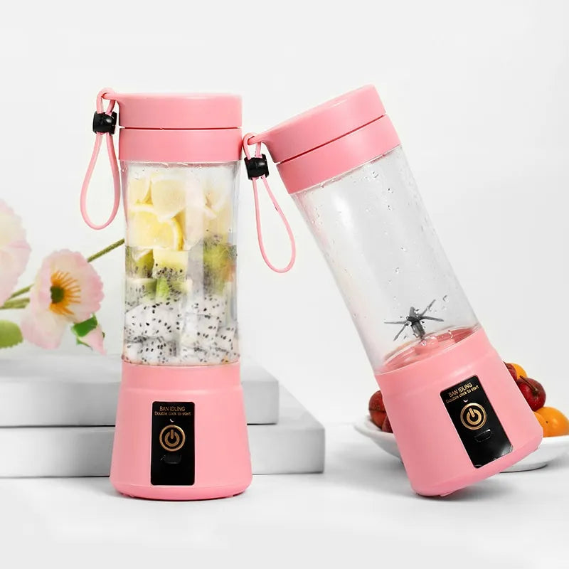 Pink Mini Portable Blender Milkshake Cup