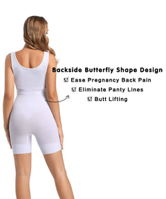 Seamless Maternity Shapewear, Prevent Thigh Chaffing, Belly Support, S-5XL Nude 5X-Large