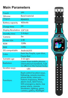 Kids Smart Watch with GPS Tracker & Waterproof Design