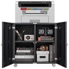 Printer Table With File Door Moves Horizontal Filing Cabinet