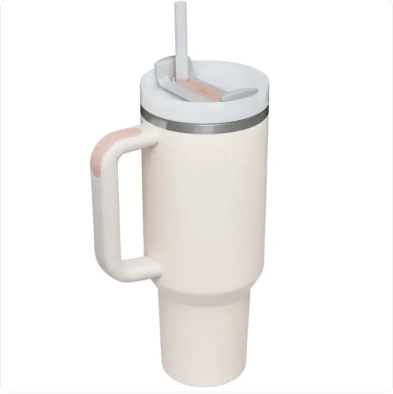 High-Capacity Stainless Steel Car Straw Cup - Portable Design