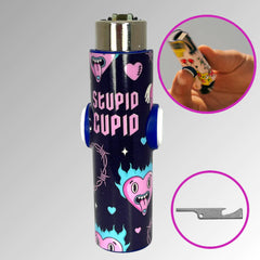 FLKR LYTR® Fidget Spinner Lighter Case "Stupid Cupid" for Clipper Lighter® Case