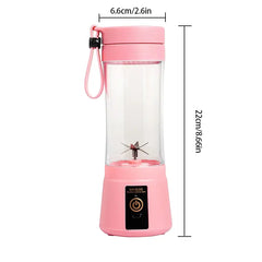 Pink Mini Portable Blender Milkshake Cup