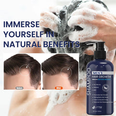 Biotin Hair Growth Shampoo for Men: Natural Thickening Shampoo with Tea Tree Oil Ginseng Mint for Hair Loss and Thinning Hair - 10.1 fl.oz