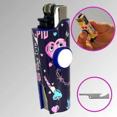 FLKR LYTR® Fidget Spinner Lighter Case "Stupid Cupid" for Clipper Lighter® Case