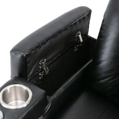 Premium Power Recliner With Storage Arms, Cupholders, Swivel Tray Table And Cell Phone Stand,Black