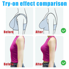 Women's Push Up Bra,Full-Coverage Underwire Bra,Hide Back Fat Deep Cup Bra,Smoothing T-Shirt Bra,Sculpting Uplift Bra (44) A Black