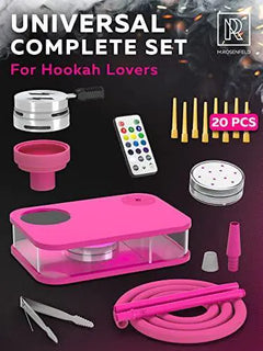 Pink Hookah Set Premium Portable Hookah Set With Everything And Travel Case